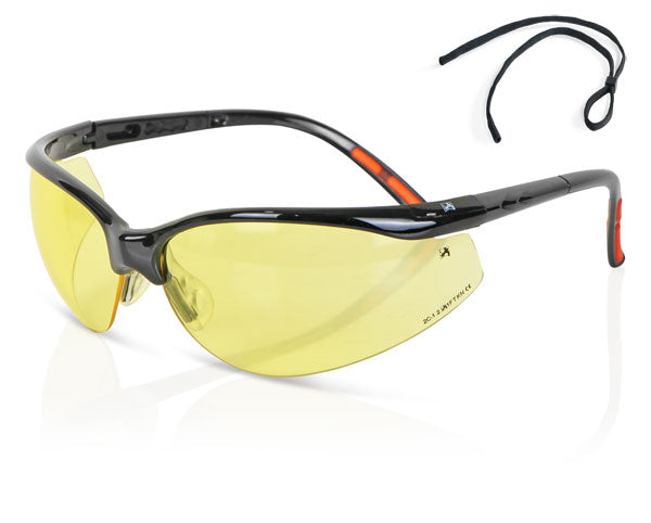 BEESWIFT HIGH PERFORMANCE LENS ADJUSTABLE SAFETY GLASSES YELLOW
