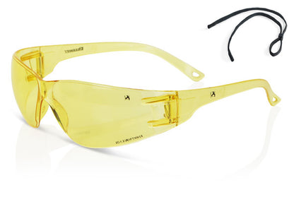 BEESWIFT PERFORMANCE LENS WRAPAROUND SAFETY GLASSES YELLOW