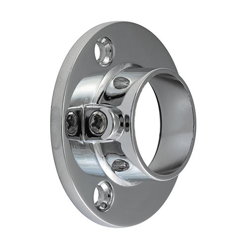 TIMCO Round Lock End Socket P/Chrome 25mm Pack 2