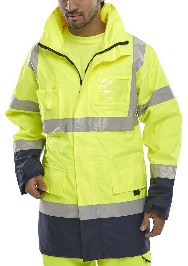 Beeswift BD109 Hi Vis Traffic Jacket Waterproof EN ISO 20471 Class 3 Workwear