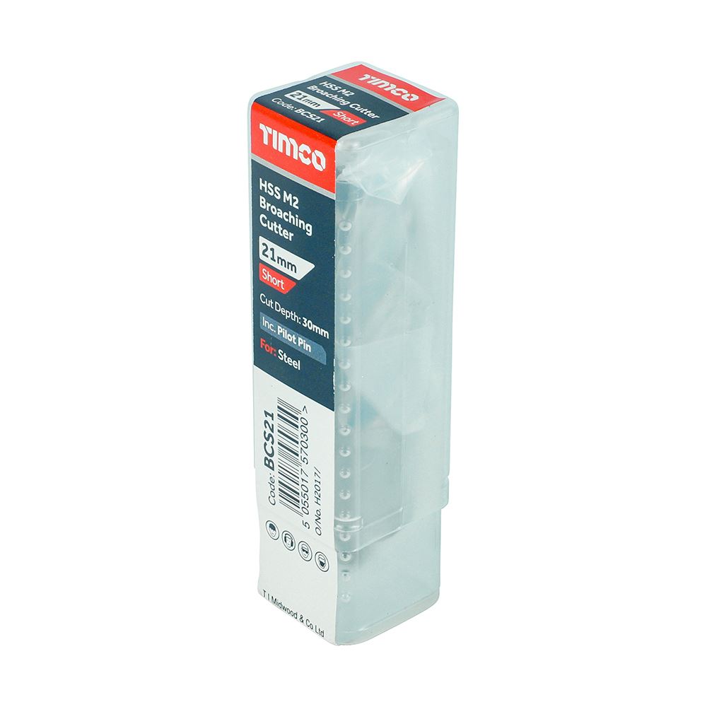 TIMCO Broaching Cutter HSS M2 Short 21 x 30 Pack 1