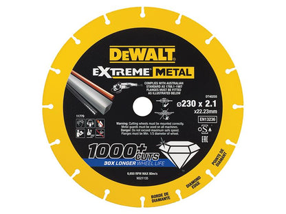 DeWalt DT40255-QZ Extreme Metal Cut Off Saw Blade 230 x 22.23 x 2.10mm