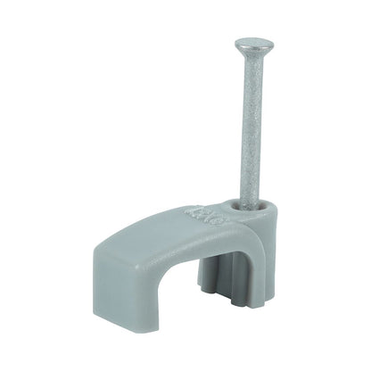 TIMCO Flat Twin&Earth Cable Clip GRY To fit 4.0mm Grey Pack 100