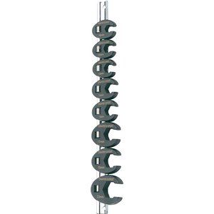 61034 Draper Expert Expert Metric Crow Foot Spanner Set on a Metal Rail, 3/8 Sq. Dr. Spanner/Wrench Open Ended Spanners Professional Trade DIY Works