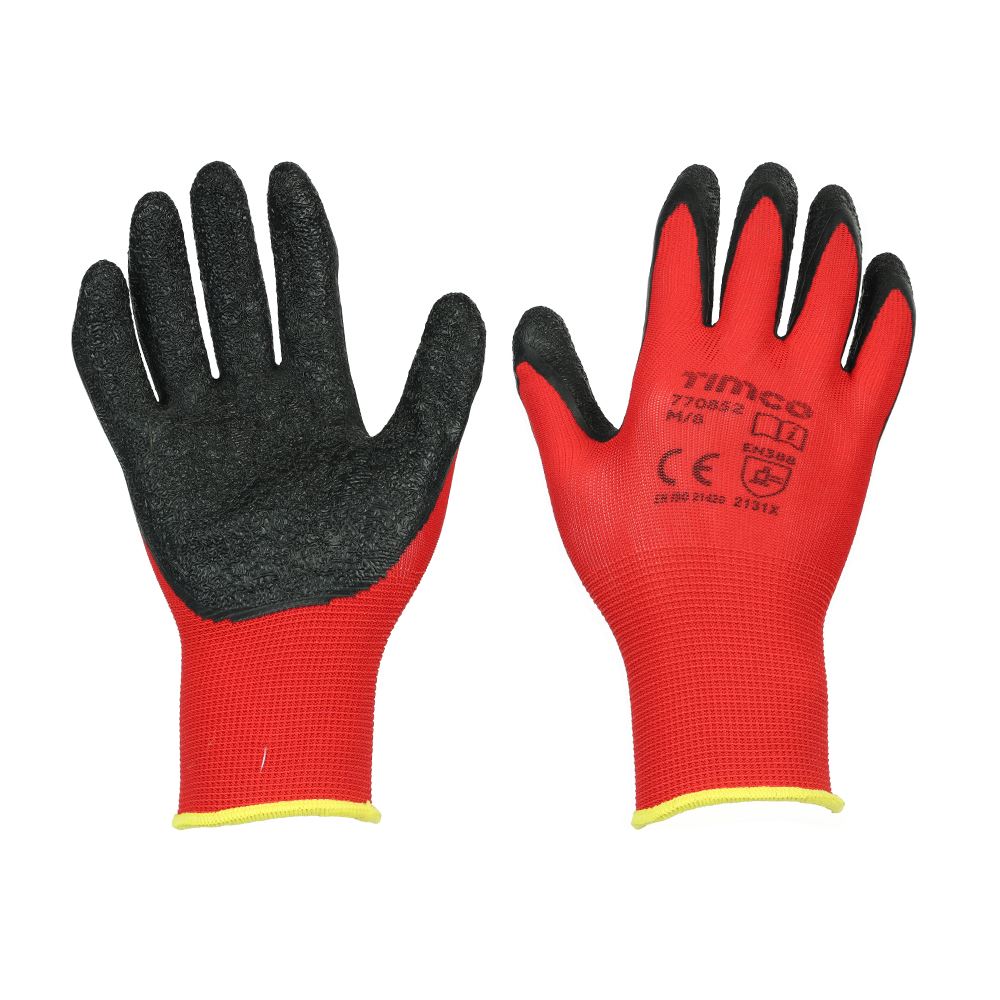 TIMCO Light Grip Glove Latex Crinkle Medium Pack 1
