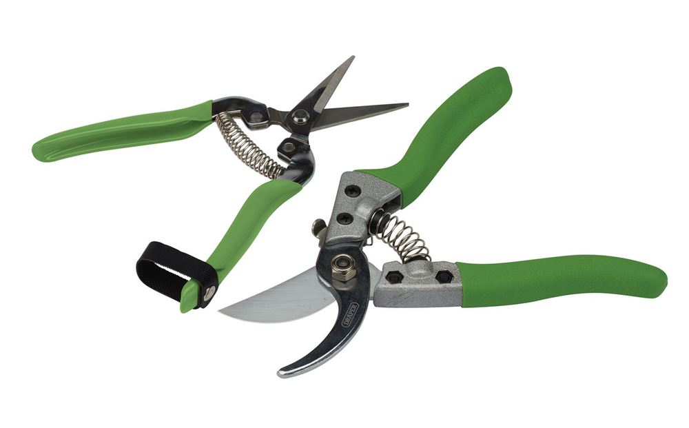 Draper BYPASS/FLOWER SECATEUR 2PC SET 08987 Bypass Pruner and Flower Shear Set (2 Piece)