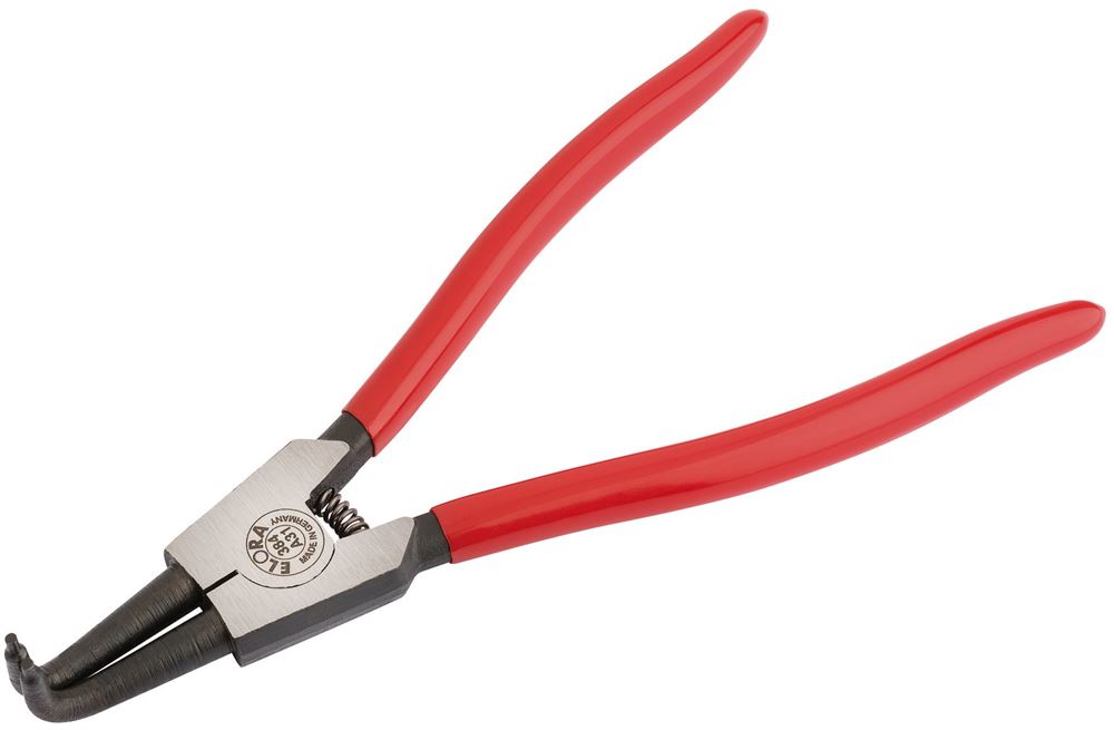 Draper 210MM EXTERN.CIRCLIP PLIER BNT 21300 90Â° Tip External Circlip Pliers