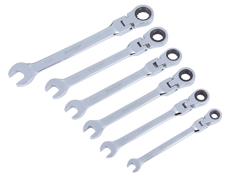 BlueSpotTools 4312 Flexible Head Ratchet Set, 6 Piece