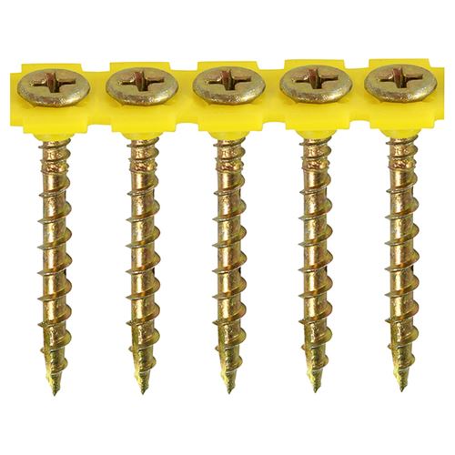 TIMCO Solo Collated Screws PH2 ZYP 4.2 x 40 Gold Pack 1000
