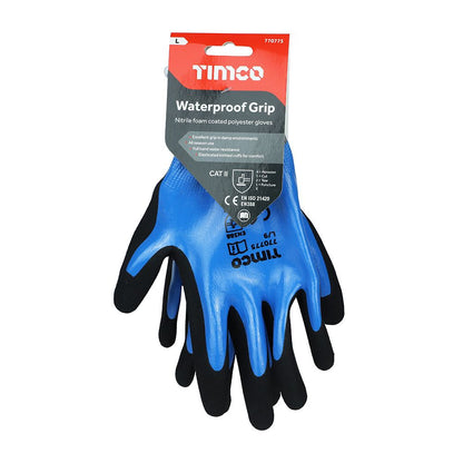 TIMCO Waterproof Glove Nitrile Foam Large Pack 1