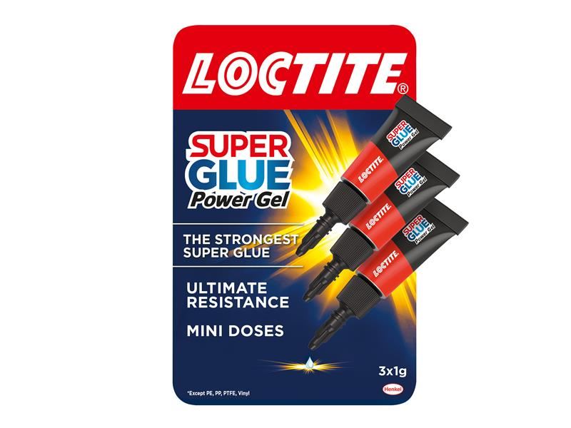 Loctite 2642101 Super Glue-3 Power Gel, Tube 3 x 1g
