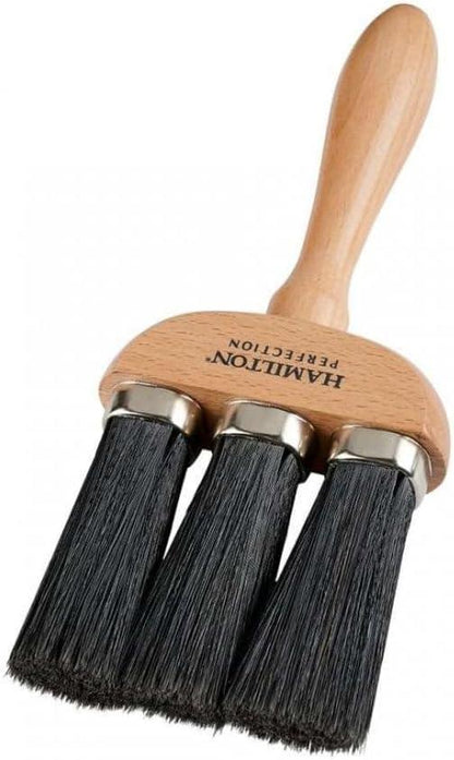 Hamilton 93mm 3 Ring Dusting Brush Soft Bristle Decorating Brush for Dust Removal Surface Preparation Painting and General Cleaning Applications