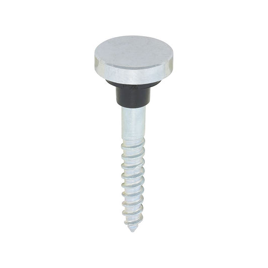 TIMCO Mirror Screw Flat - Chrome 8 x 1 1/4 Pack 10