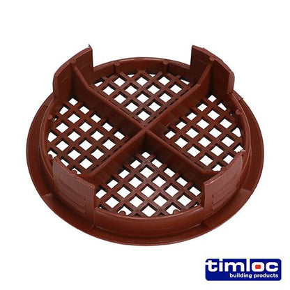 TIMCO Push-in Soffit Vent Brown 70 Brown Pack 10