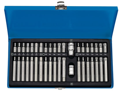 Draper TX-STAR/HEX/XZN BIT SET 40PC 33322 33322 TX-STARÂ® Hex. & Spline Mechanic's Bit Set, 3/8, 1/2" Sq. Dr. (40 Piece)