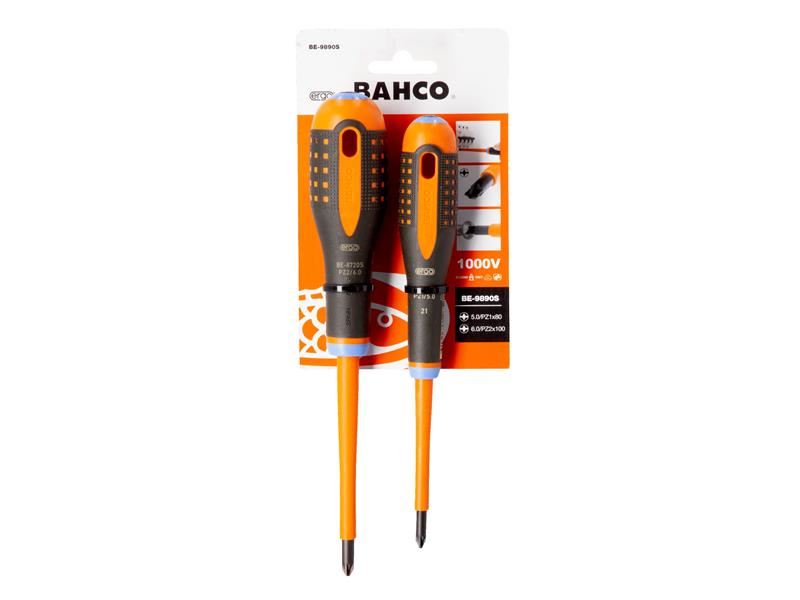 Bahco BE-9890S Insulated ERGO� Combi Screwdriver Twin Pack