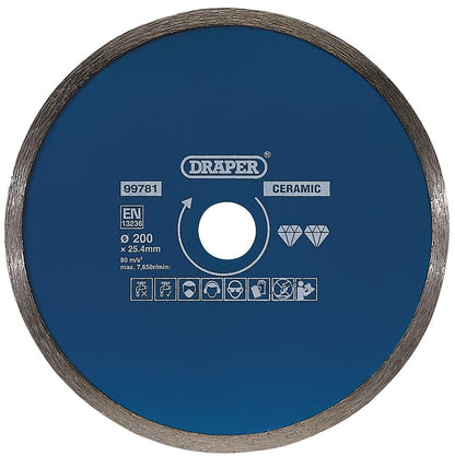DRAPER 99781 - Continuous Diamond Blade (200mm)