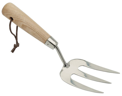 Draper STAINLESS HAND FORK 99025 Draper Heritage Stainless Steel Hand Weeding Fork with Ash Handle