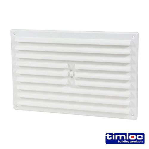 TIMCO Hit and Miss Grille Vent White 242 x 165 White Pack 1
