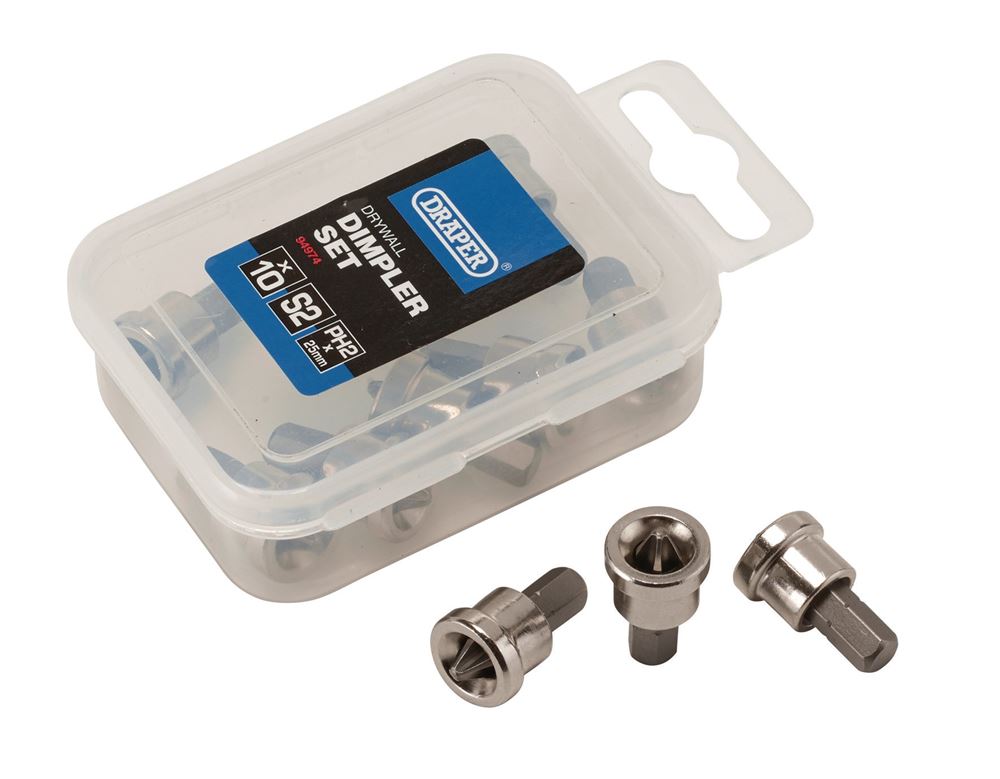 Draper 10PC PH2 DRYWALL DIMPLER SET 94974 94974 Drywall Dimpler Set, PH2 x 25mm (10 Piece)
