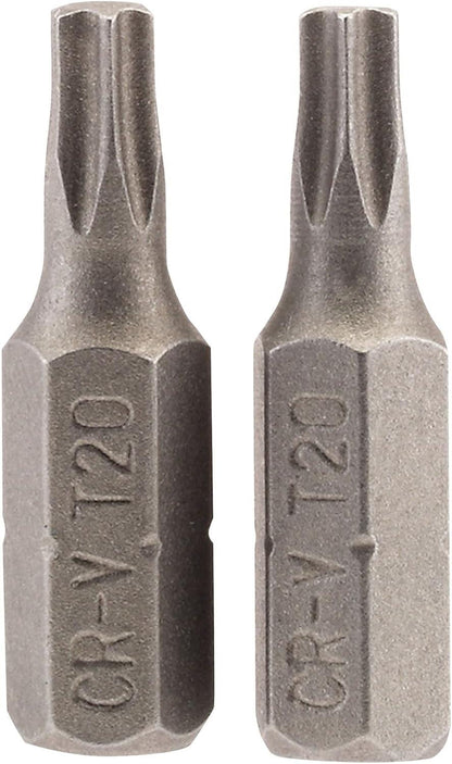 Draper 2PC 25MM T20 S/D BIT 66430 1/4" hex. Draper TX-STARÂ® E Shank Insert Bits