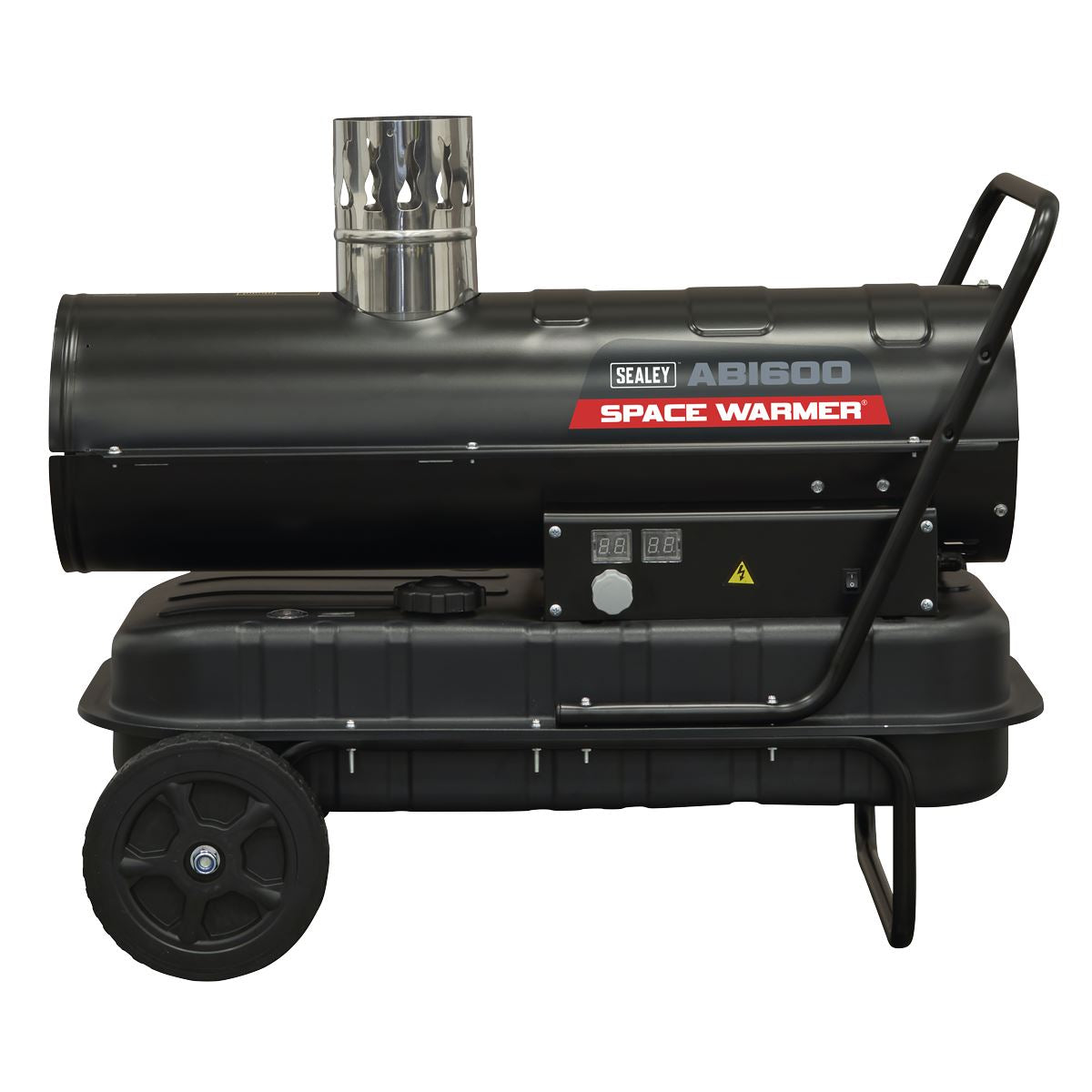 Sealey ABI600 Space Warmer Indirect Kerosene/Diesel Heater with Wheels 68,000Btu/hr | 68,242Btu/hr(20kW), 230V ~ 50Hz, Thermostat, Wheels