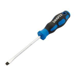 Draper 5 X 100MM PLAIN SLOT S/DRIVER 48922 Soft Grip Plain Slot Screwdrivers