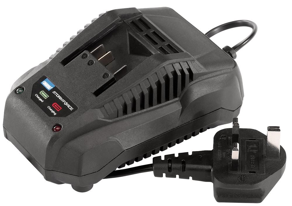 23793 Draper Storm Force Storm Force 20V Fast Charger for Power Interchange Batteries 20V Storm Force Power Interchange Range Professional Trade DIY