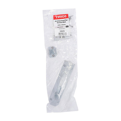 TIMCO Architectural Bolt Sat. Chrome 150 x 35mm Pack 1