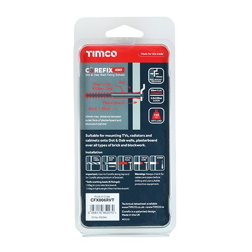 TIMCO Corefix Radiator & Boiler Kit 5.0 x 100 Pack 6