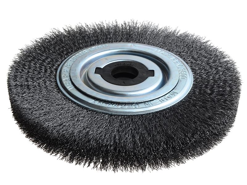 Lessmann 377.162 Wheel Brush D250mm x W30-35 x 100 Bore Set 4 +1 Steel Wire 0.30