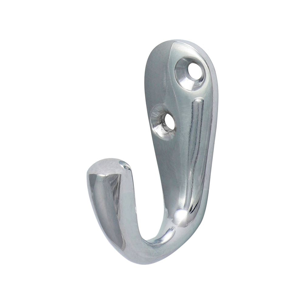 TIMCO Single Robe Hook Pol. Chrome 44 x 18mm Pack 1