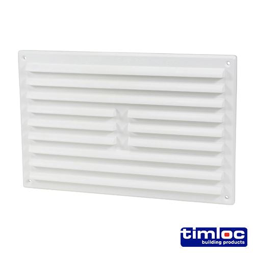 TIMCO Louvre Grille Vent White 242 x 165 White Pack 1