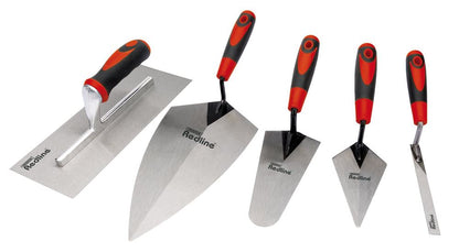 69153 Draper Redline Redline Trowel Set (5 Piece) RL-TW/SG/5 Trowels, Floats and Hawks Professional Trade DIY Workshop Garage Use
