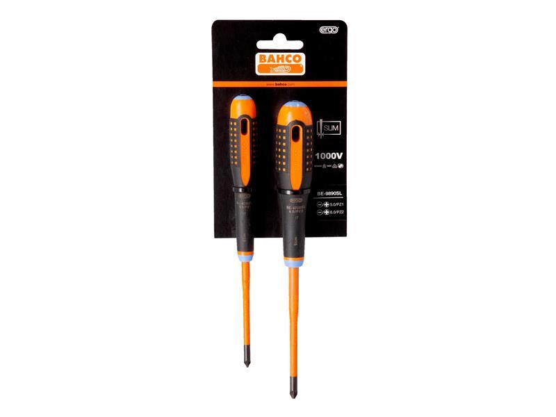 Bahco BE-9890SL Insulated ERGO� SLIM Combi Screwdriver Twin Pack