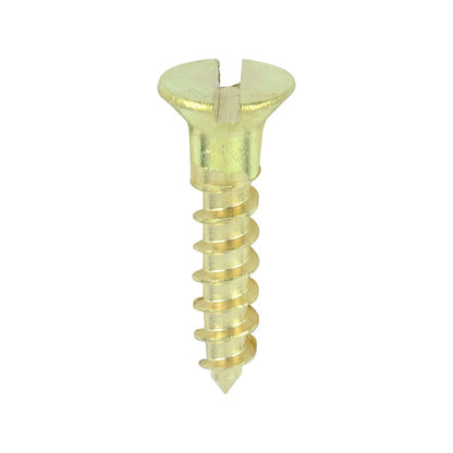 TIMCO Brass Timber Screw SLOT CSK 8 x 3/4 Pack 200