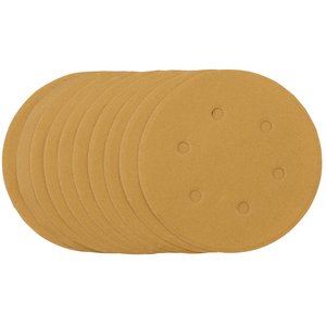 Draper 150MM GOLD SANDING DISC 240G 64257 64257 Gold Sanding Discs with Hook & Loop, 150mm (Pack of 10)