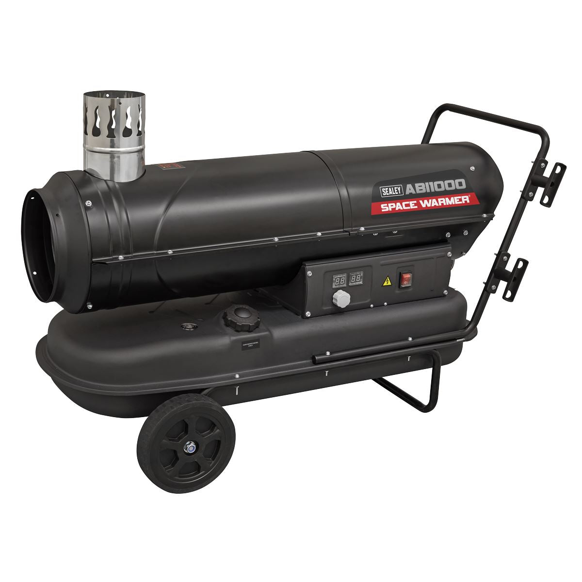 Sealey ABI1000 Space Warmer Indirect Kerosene/Diesel Heater with Wheels 102,000Btu/hr | 102,360Btu/hr(30kW), 230V ~ 50Hz, Thermostat, Wheels