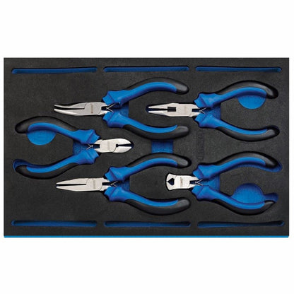 Draper 5PC S/GRIP MINI PLIER SET 63215 Precision Plier Set in 1/4 Drawer EVA Insert Tray (5 Piece)