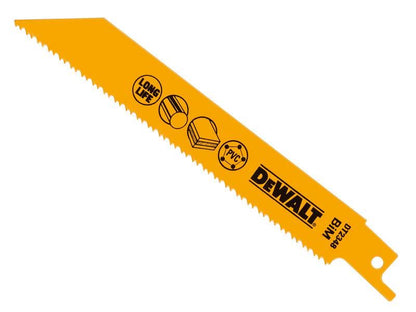 DeWalt DT2348-QZ Bi-Metal Reciprocating Blade for Plastic & Pipes 152mm( Pack 5)