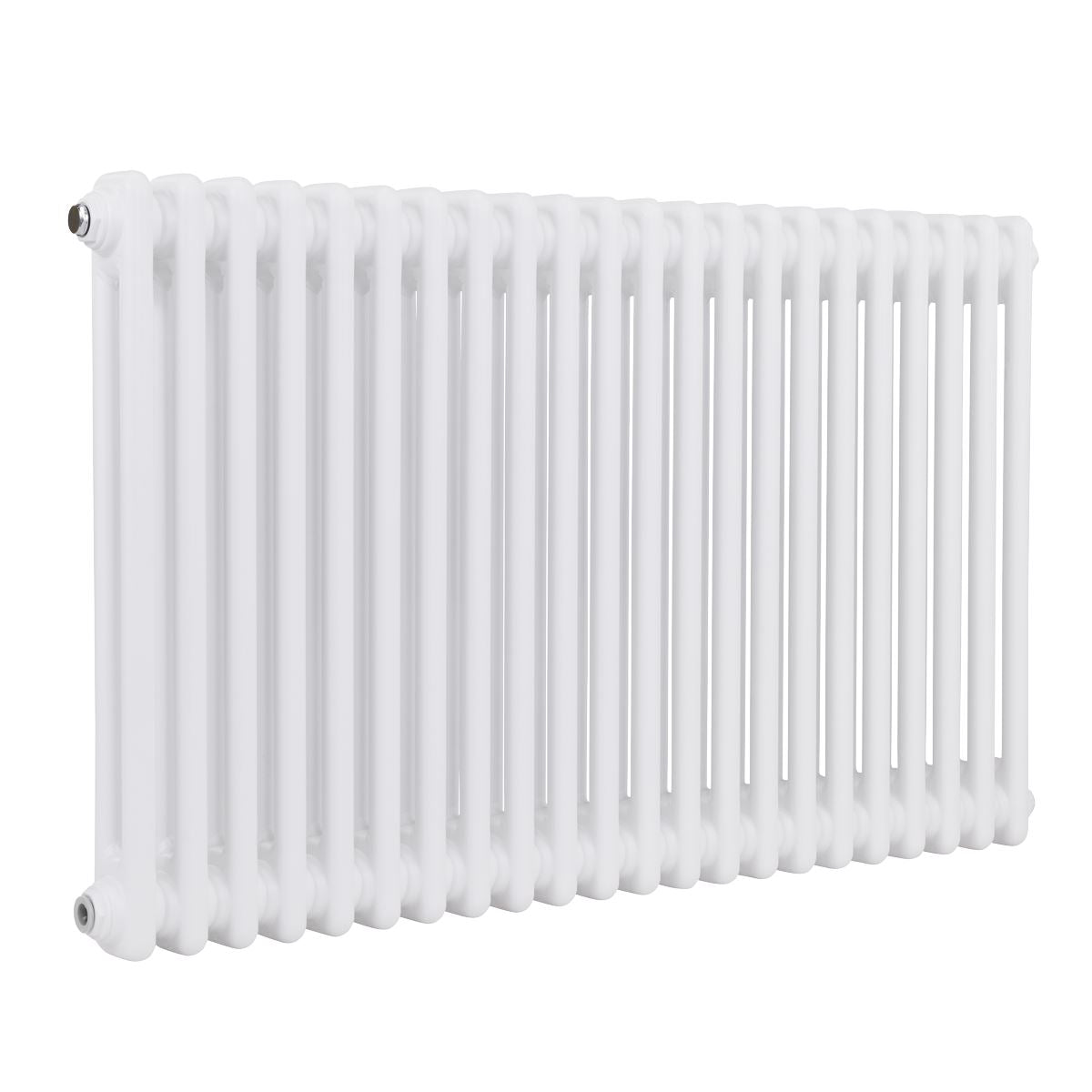Baridi DH369 Horizontal Traditional 2 Column Radiator 600 x 1012mm - White | Steel | Horizontal traditional two column radiator delivers a BTU output