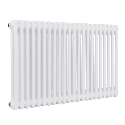 Baridi DH369 Horizontal Traditional 2 Column Radiator 600 x 1012mm - White | Steel | Horizontal traditional two column radiator delivers a BTU output