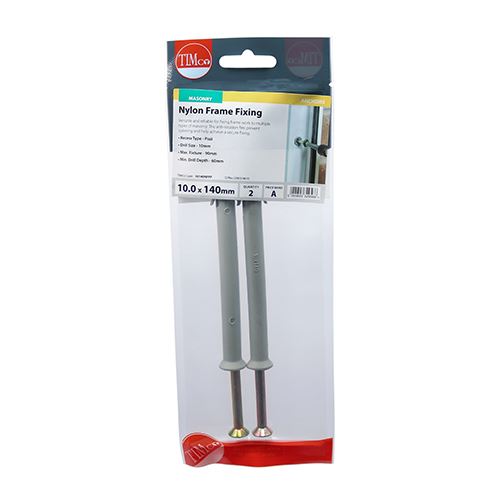 TIMCO Nylon Frame Fixing - ZYP 10.0 x 140 Pack 2