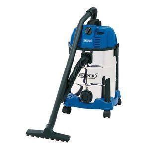 Draper VACUUM CLEANER W/DRY 30L 230V 20523 20523 Wet & Dry Vacuum Cleaner with Stainless Steel Tank, 30L, 1600W
