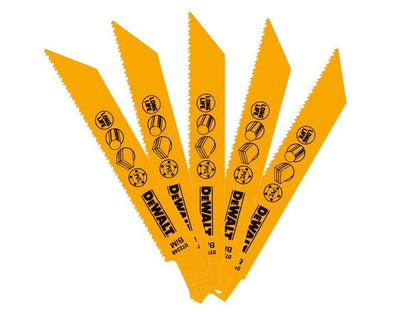 DeWalt DT2348-QZ Bi-Metal Reciprocating Blade for Plastic & Pipes 152mm( Pack 5)