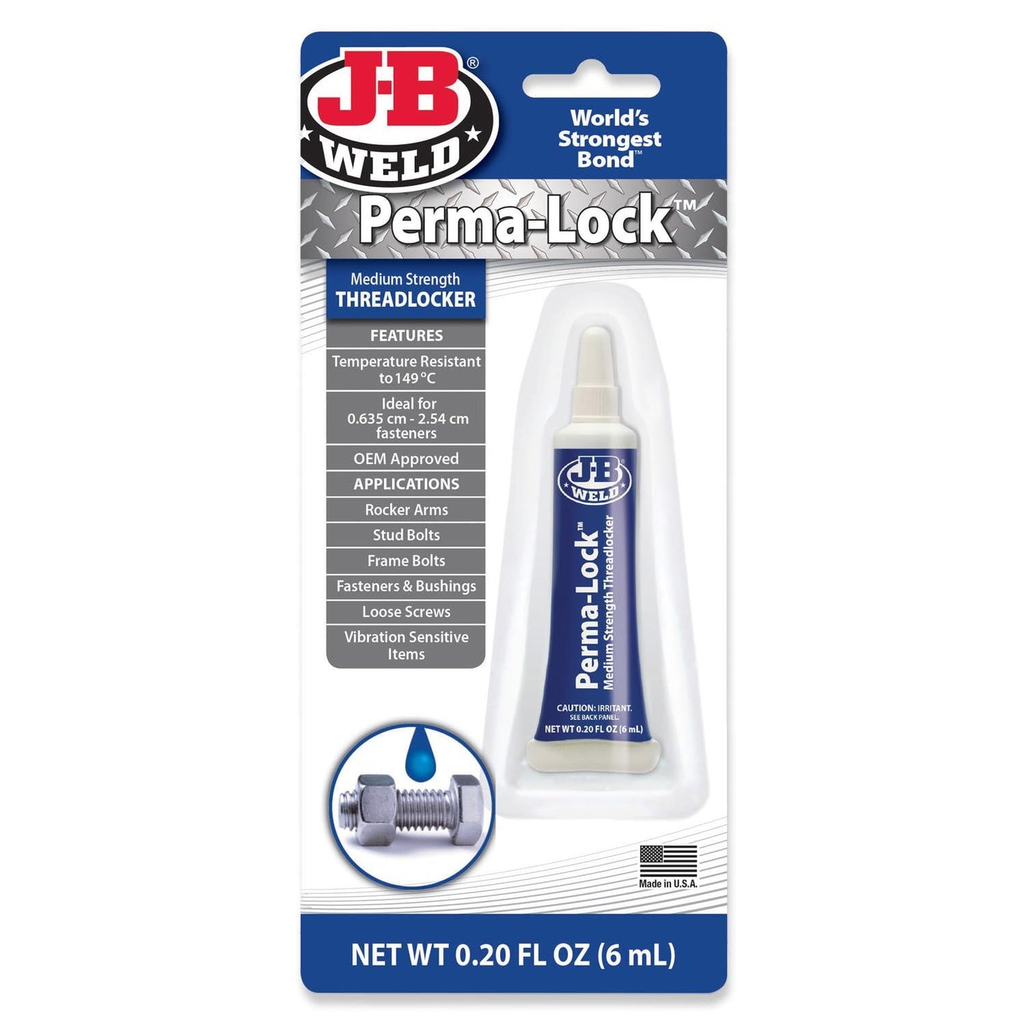 JB Weld Perma-Lock High Strength Thread Locker Red 27136 - 36ml