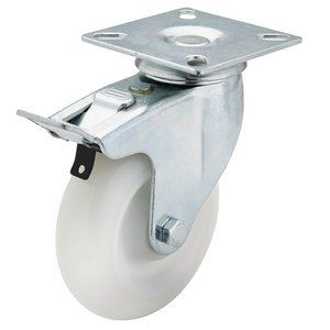 Draper NYLON CAST.PLATE/BK.-100M DIA 65504 Nylon Wheeled Swivel Plate Castors with Brake
