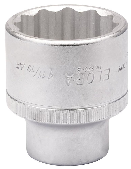 00583 Elora Elora Bi-Hexagon Socket, 1.11/16 3/4 Sq. Dr. 770-SA 1.11/16 3/4 Sockets Professional Trade DIY Workshop Garage Use