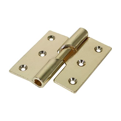 TIMCO Rising Butt Hinge LEFT E/Brass 75 x 72 Pack 2
