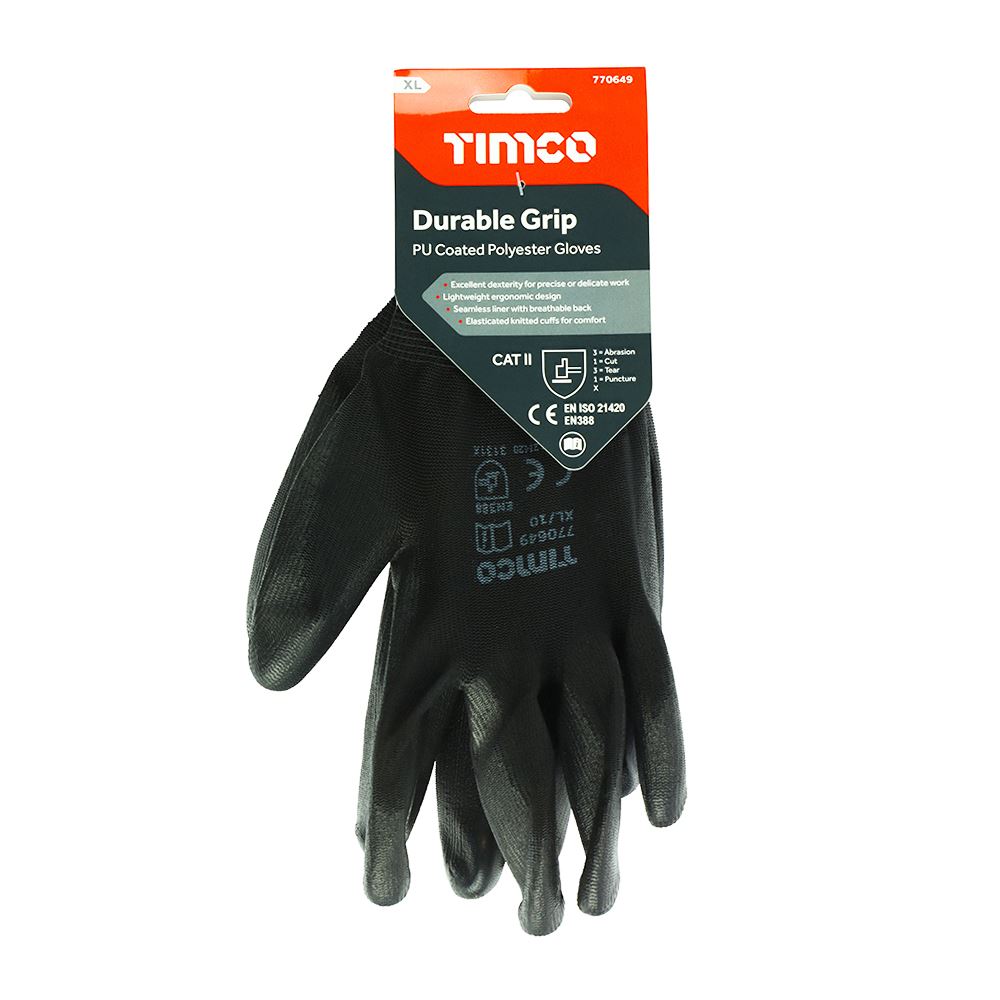 TIMCO Durable Grip Glove PU X Large Pack 1